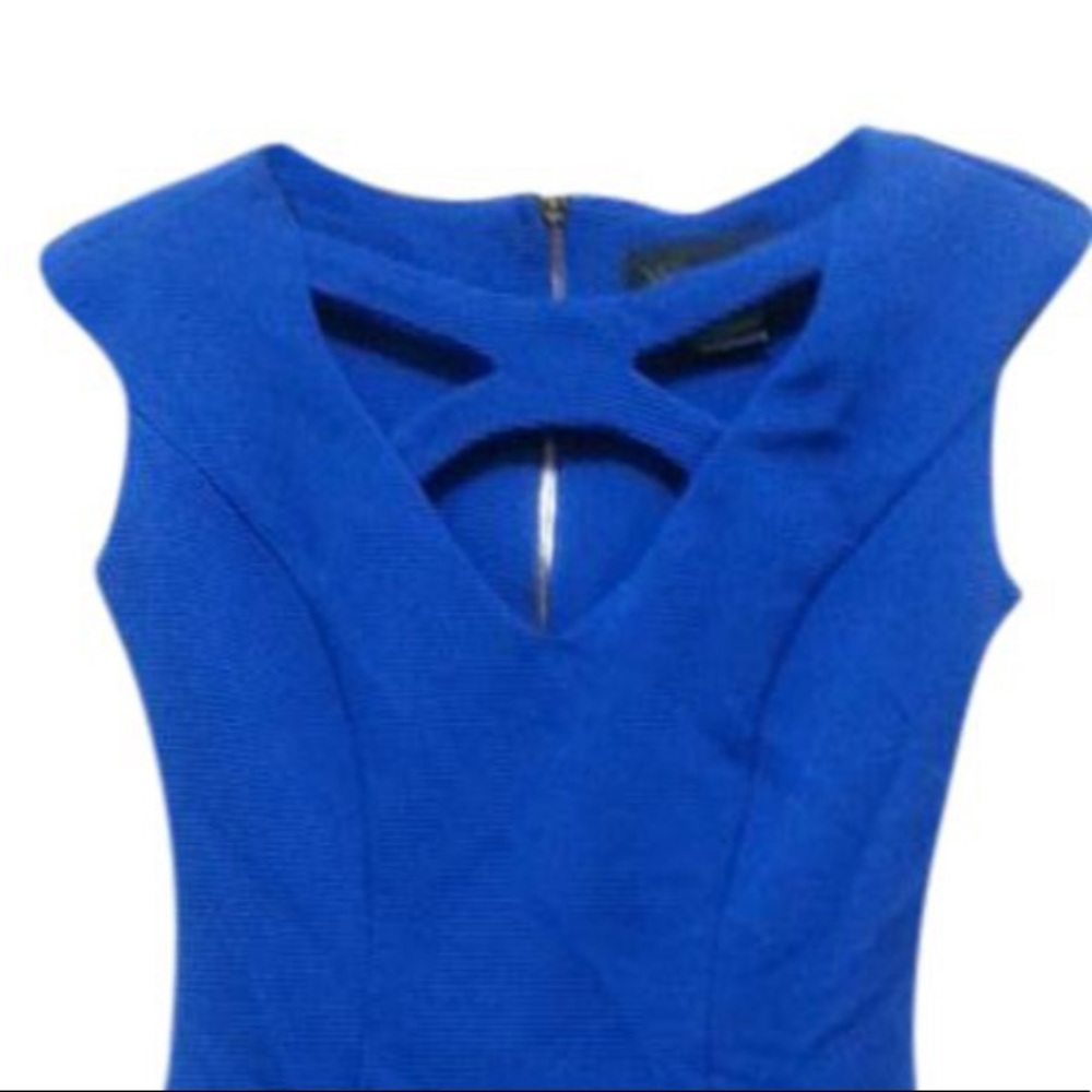 Blue Kardashian Kollection body con dress